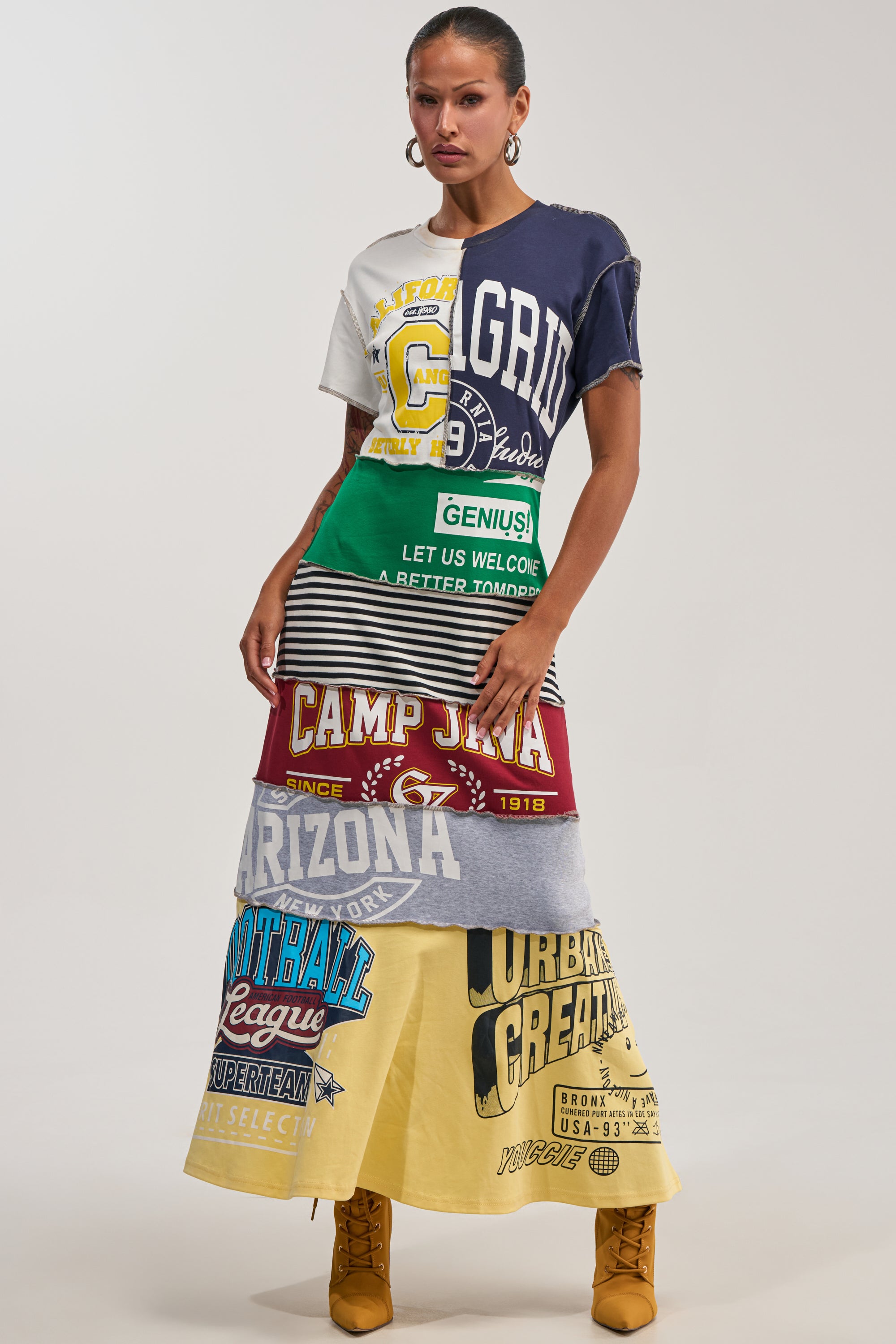 AKIRA Cool Girl Energy T-Shirt Maxi Dress