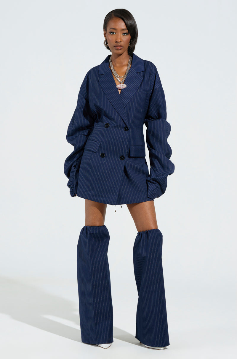BUSINESS MEETING CHIC BLAZER DRESS AND LEG WARMER SET AKIRA BUSINESS MEETING CHIC BLAZER DRESS AND LEG WARMER SET AKIRA