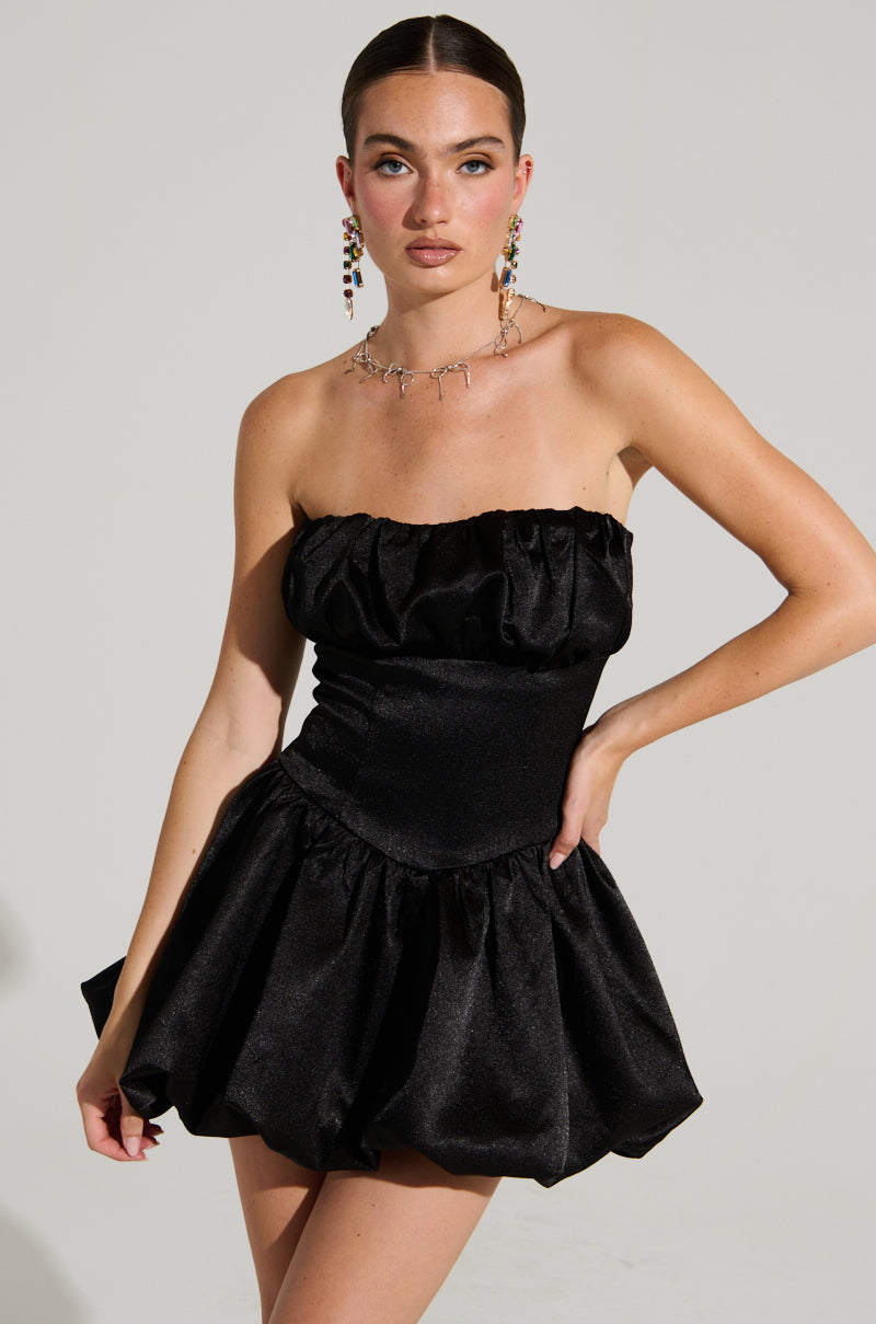 IM JUST A GIRL SATIN MINI DRESS AKIRA IM JUST A GIRL SATIN MINI DRESS AKIRA