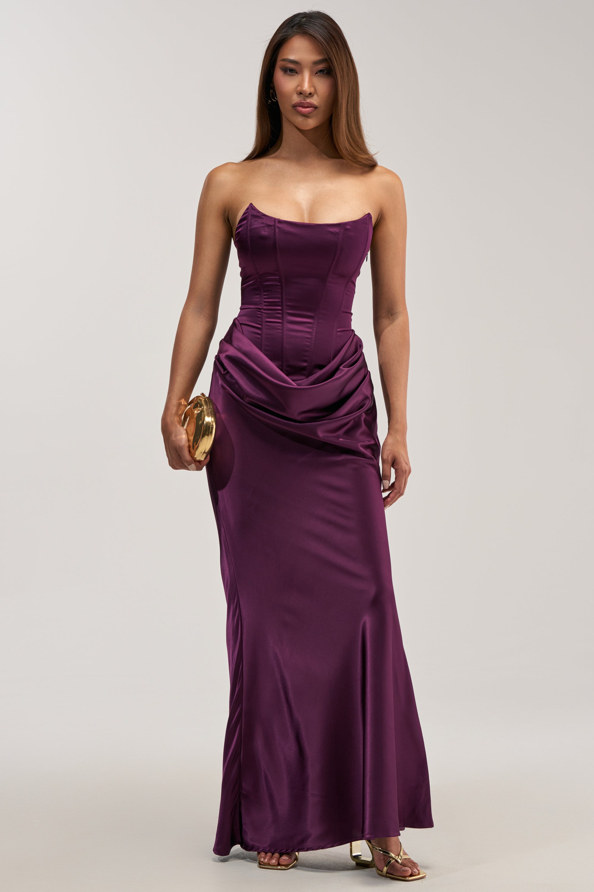 HIGH STAKES SATIN MAXI DRESS – AKIRA