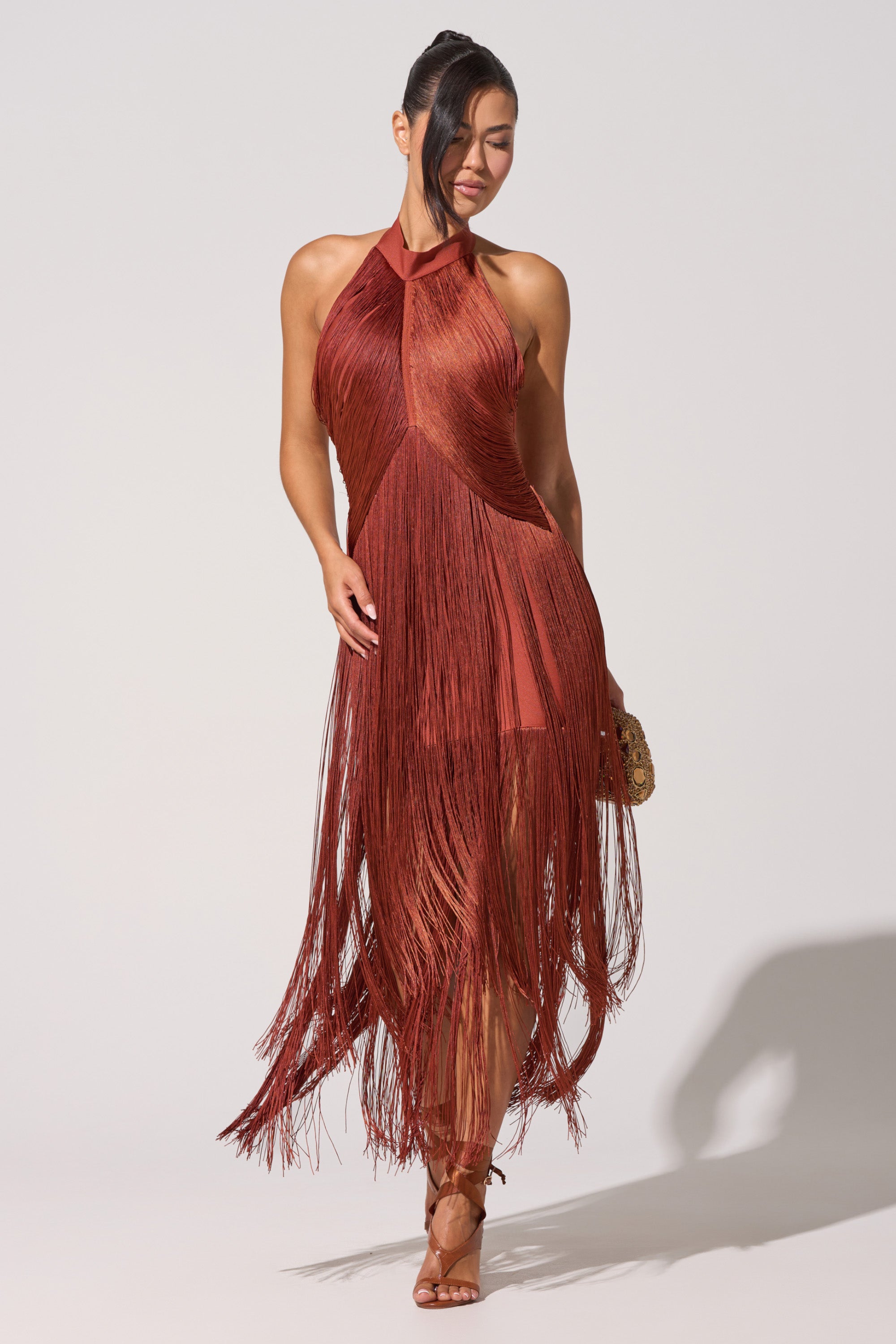 AKIRA Forget Me Not Fringe Maxi Dress | Size XL AKIRA Forget Me Not Fringe Maxi Dress | Size XL