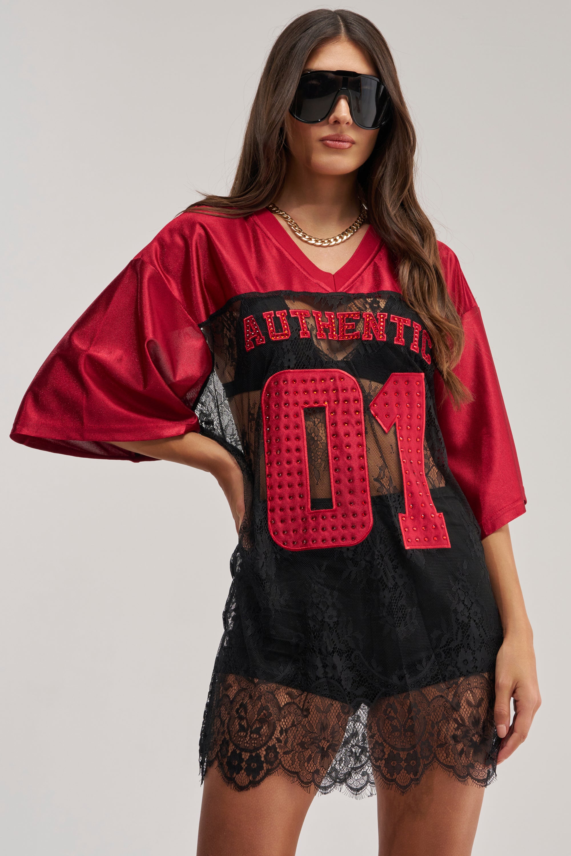 red and black t shirt dress Vestido Tipo Camiseta Von Dutch Flame - Negro/Combinado