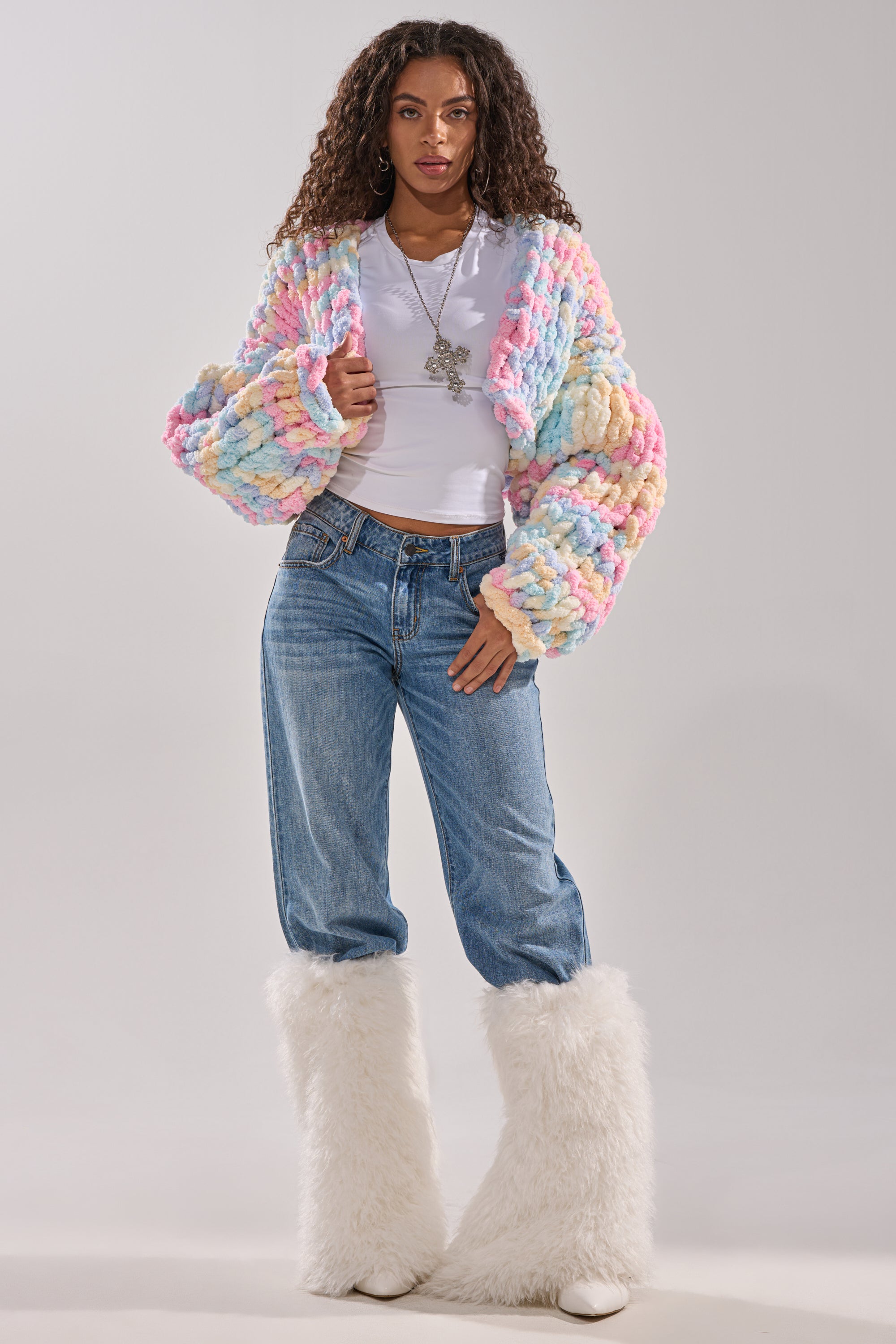 ALIA CHUNKY CHENILLE KNIT CARDIGAN – AKIRA