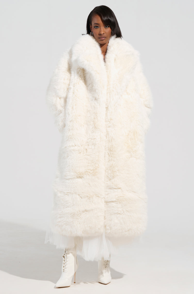 Womens White Fur Coat Teddy Coat Long Faux Fur Coat Women's