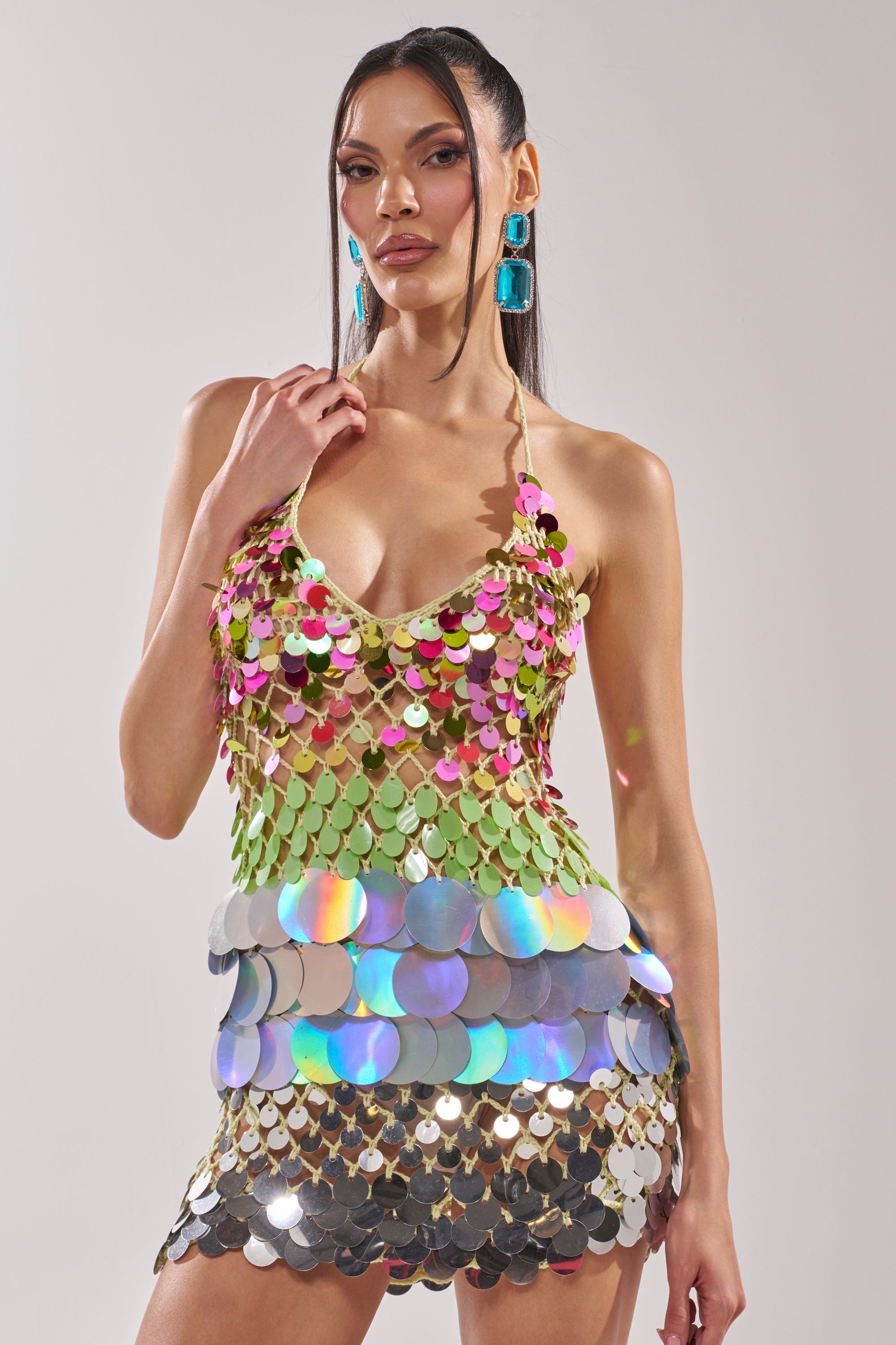 MAKE IT TO THE MORNING CROCHET MINI DRESS AKIRA MAKE IT TO THE MORNING CROCHET MINI DRESS AKIRA