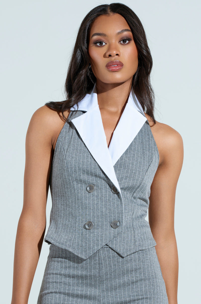LANA PINSTRIPE VEST – AKIRA