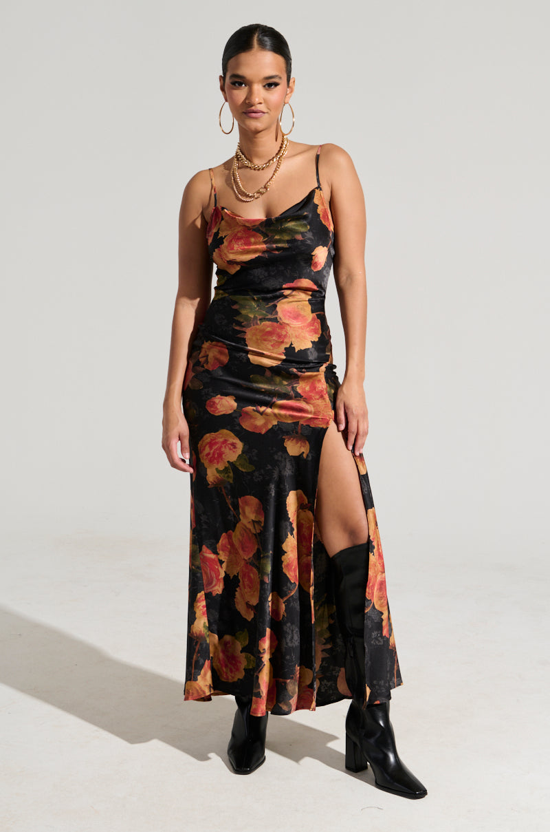 FLIRTY FLORAL MAXI DRESS AKIRA FLIRTY FLORAL MAXI DRESS AKIRA
