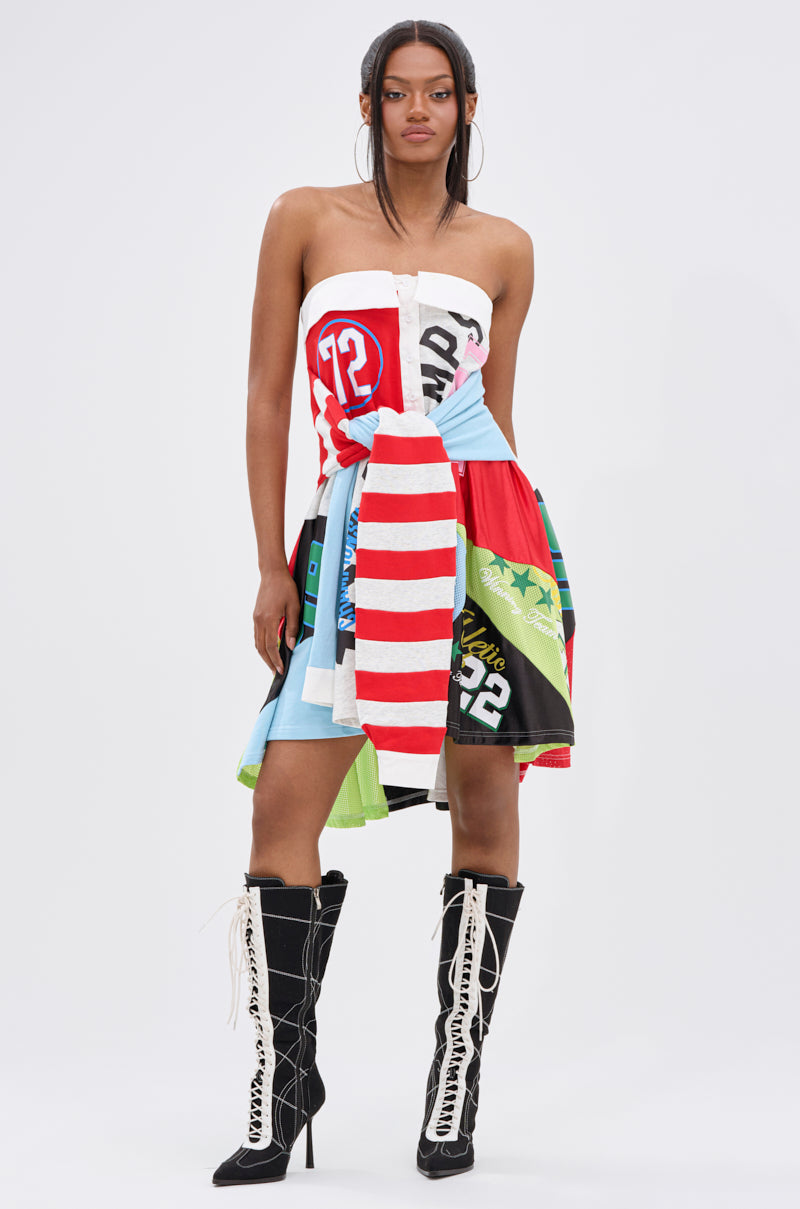 Sexy Street Striped Patchwork Strapless One Step Skirt Dresses Sexy Street Striped Patchwork Strapless One Step Skirt Dresses