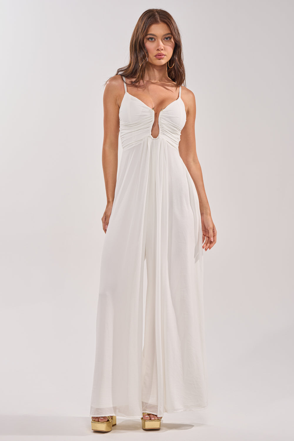 LATE NIGHT IN KAUAI JUMPSUIT IN WHITE – AKIRA