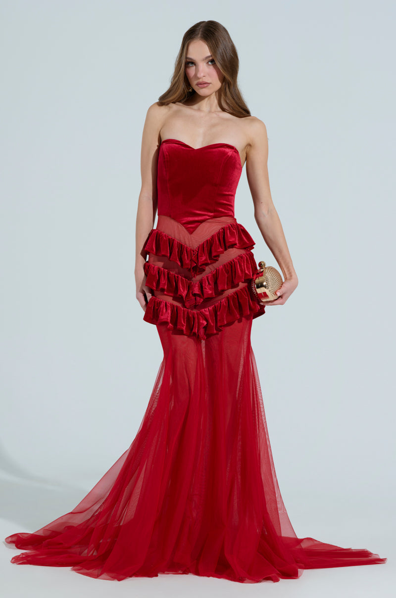 akira red dress LIGHTS AND ACTION MAXI DRESS IN RED – AKIRA