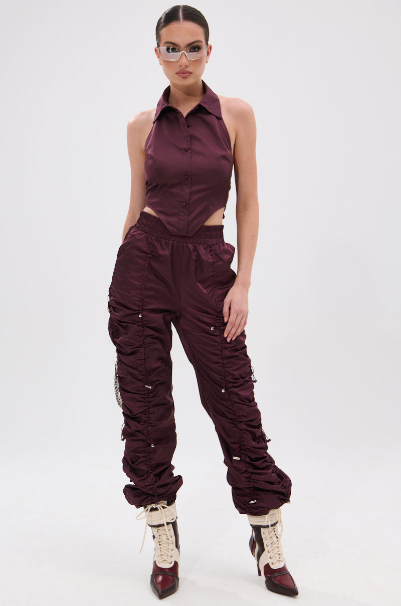 ☆NieR 軽量8POCKET BURGUNDY CARGO PANTS