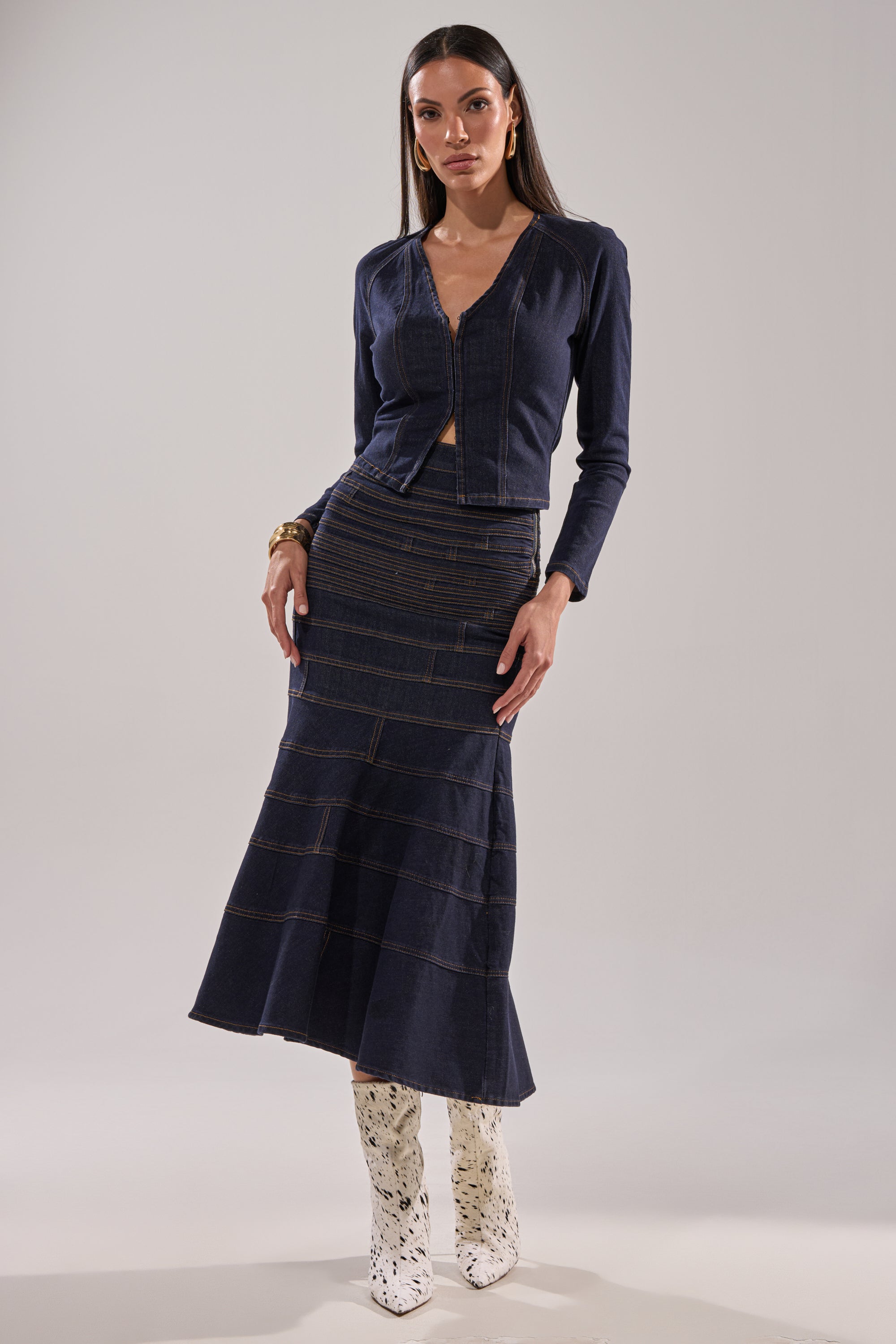 ALL ABOUT THAT DENIM MAXI SKIRT – AKIRA