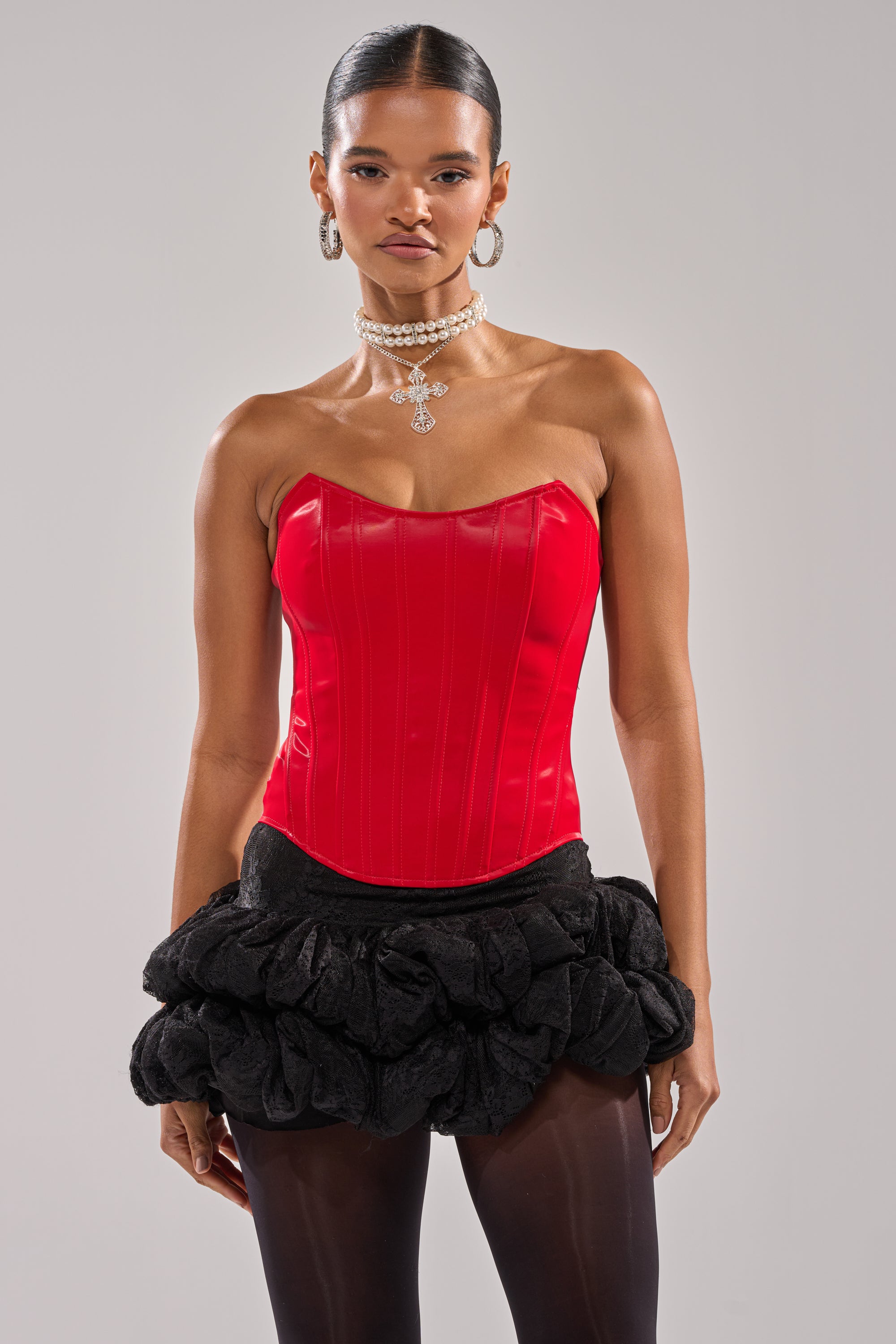 Akira Stay Out My Way Corset Top | Red
