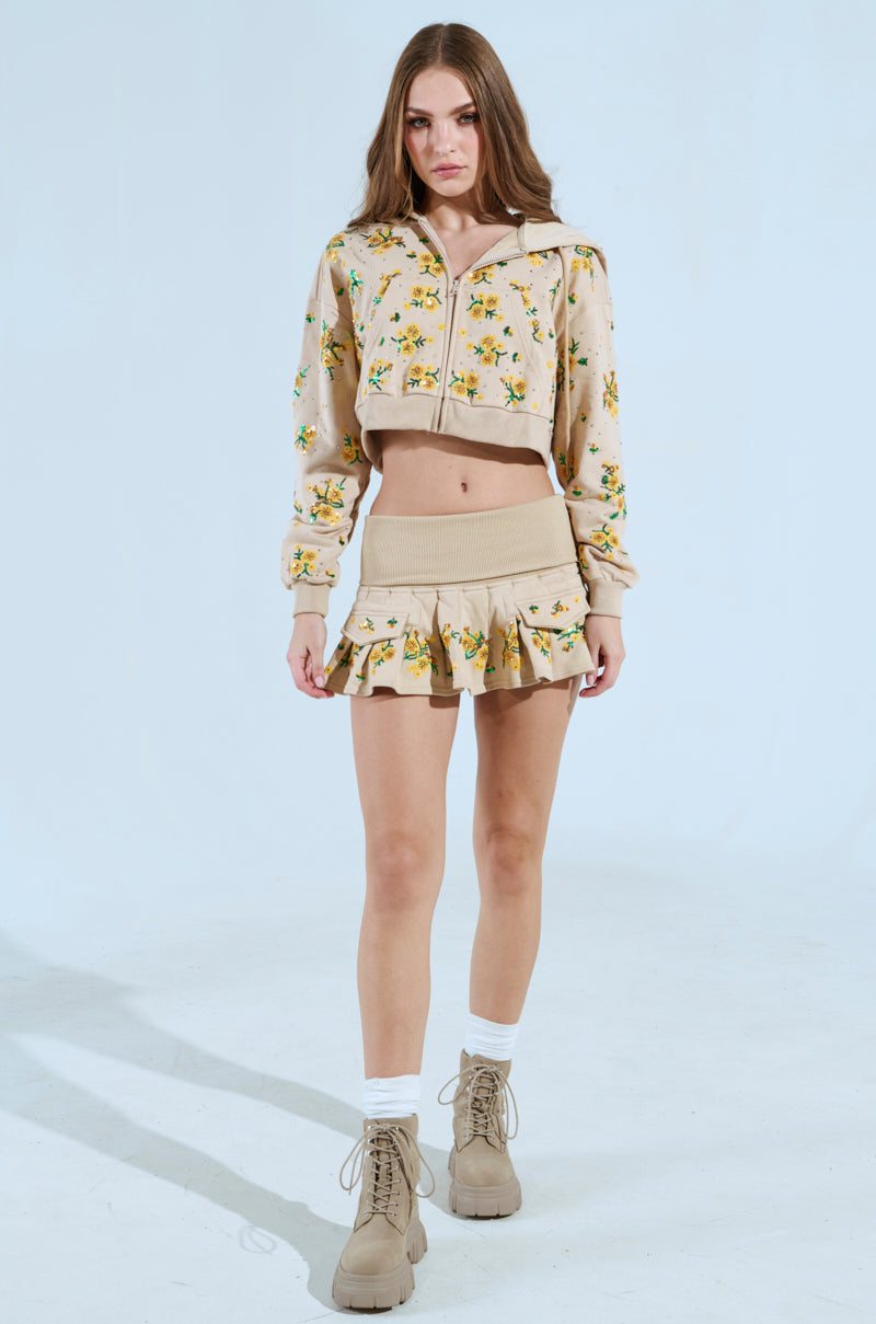ワンピース GLOWNY RILEY PLEATED MINI SKIRT IVORY GY24FASK006 Riley Mini Skirt In Sea Spray | Alice + Olivia