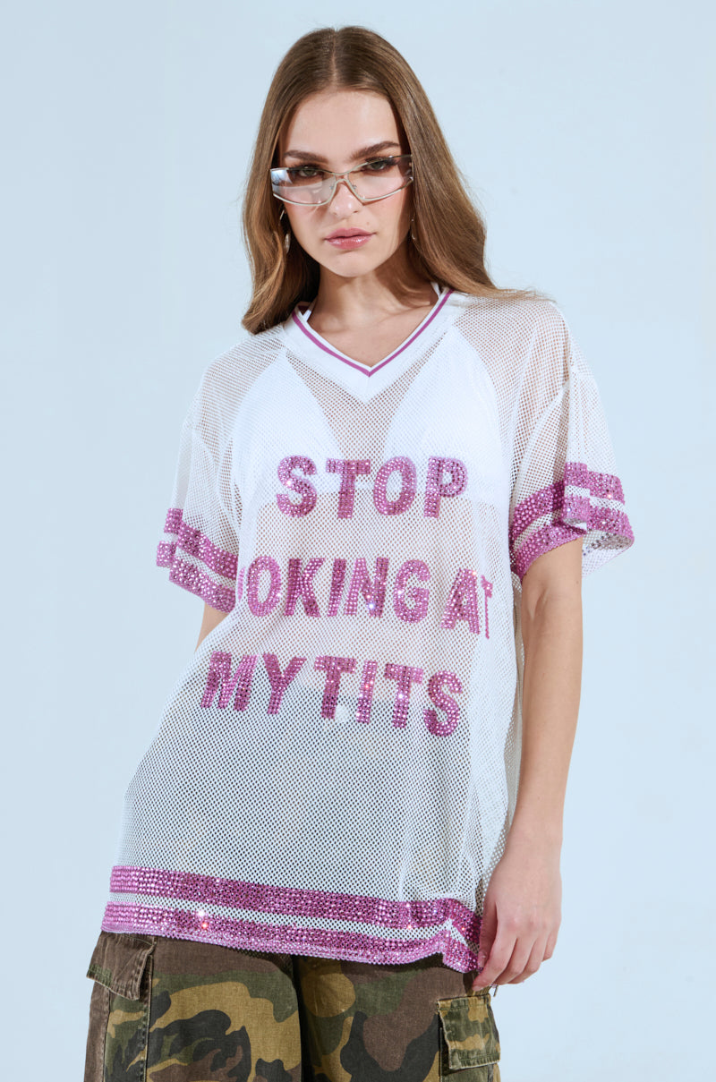 トップス MASU/ANGEL MESH GAME T-SHIRT - PINK MASU/ANGEL MESH GAME T-SHIRT - PINK