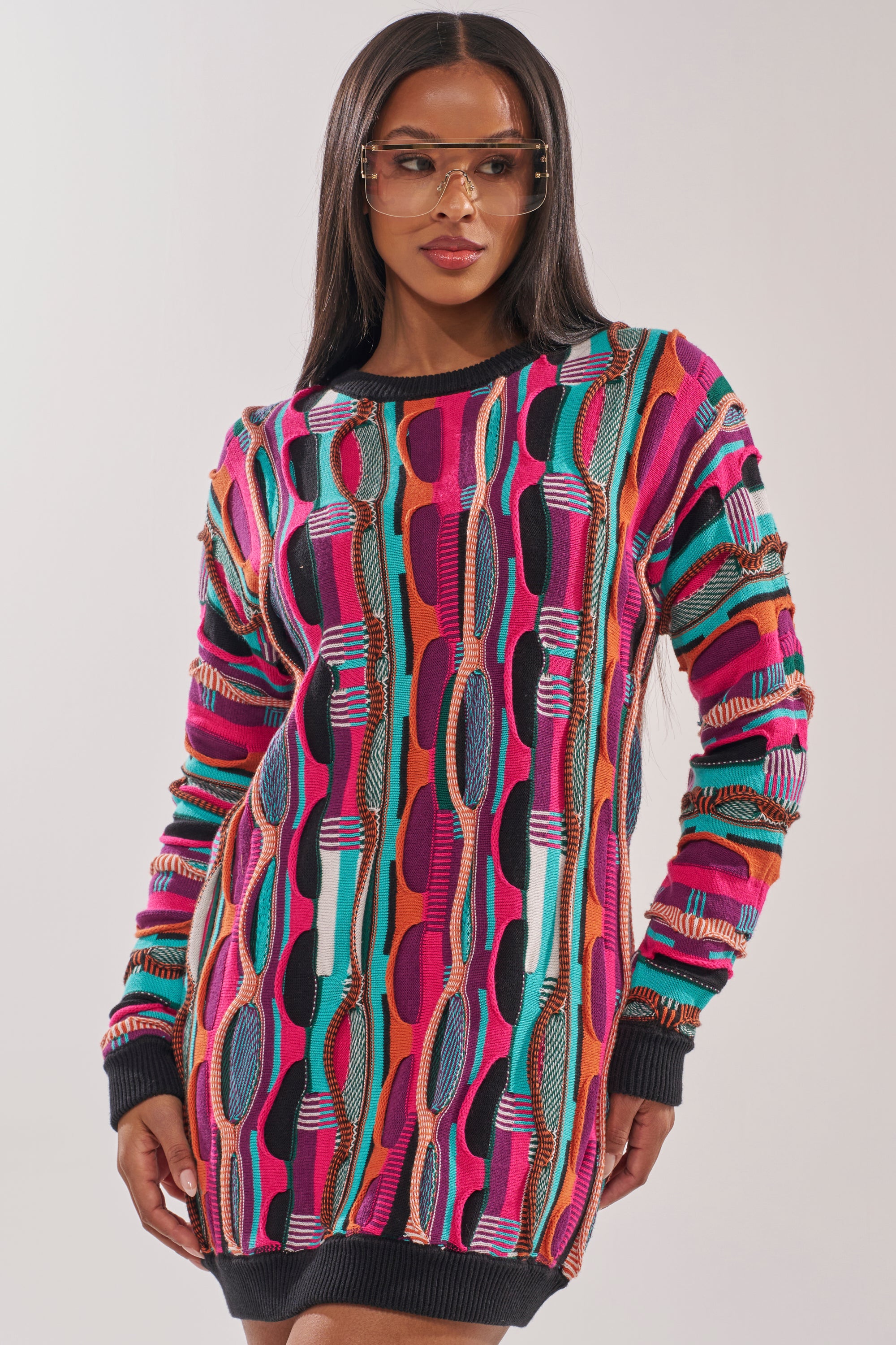 AKIRA Carlton Could Never Knit Sweater Dress | Size Small