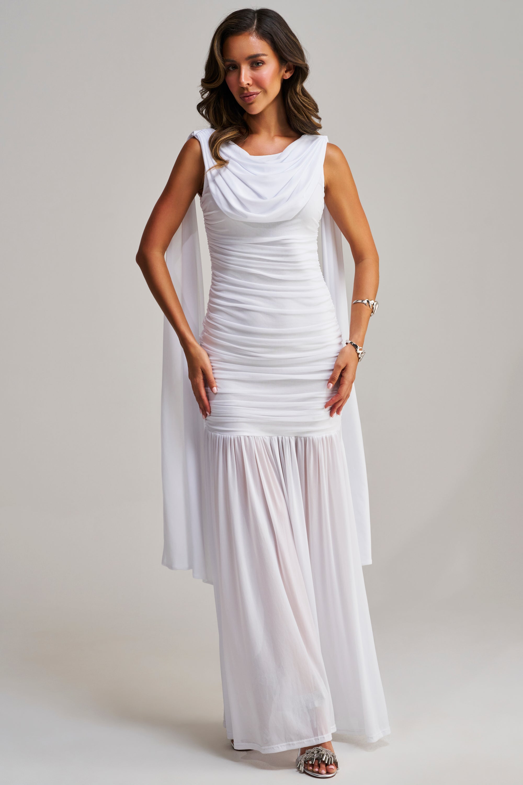 white layered dress A-line Strapless Wedding Dresses Gorgeous Frill Gown SEA SELINADRESS engagement outfits NUFIWI Women White Tiered Cami