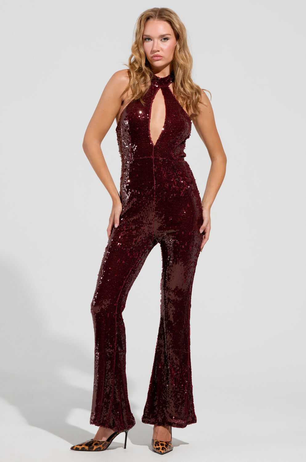 ON REPEAT SEQUIN JUMPSUIT