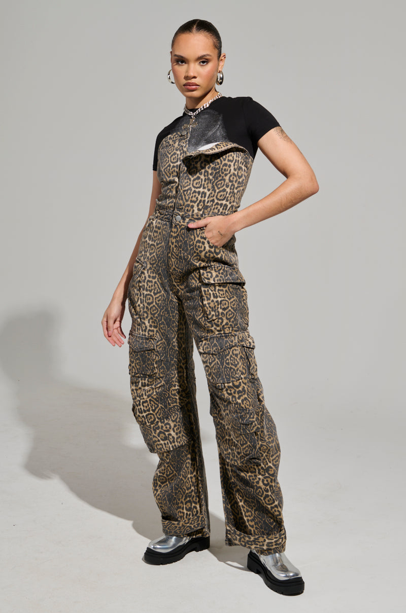 FIERCE ENERGY ONLY LEOPARD JUMPSUIT – AKIRA