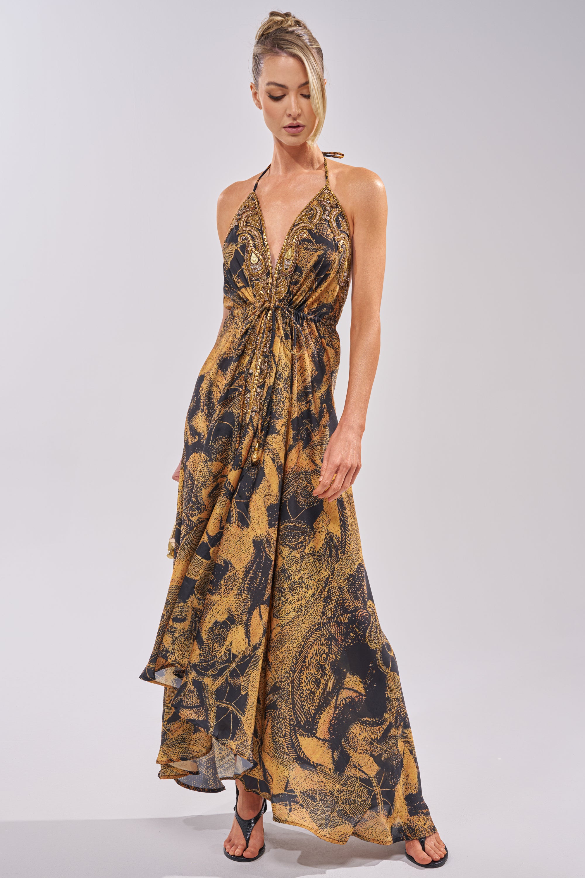 SHINE ON YOU PRINTED MAXI DRESS AKIRA SHINE ON YOU PRINTED MAXI DRESS AKIRA