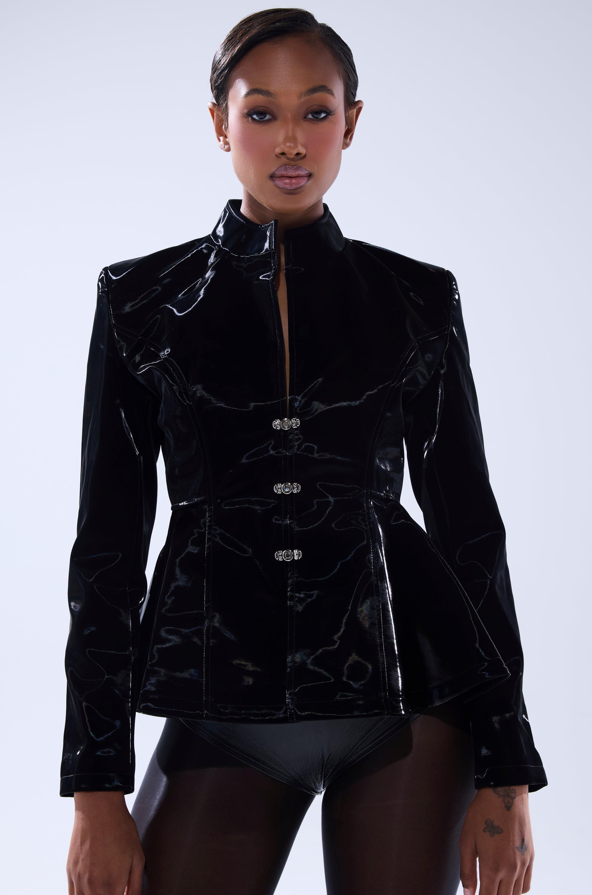 knee length dresses for ladies Velvet Women Multi Quilted Leather Jacket with Designer Classic Style main image 0