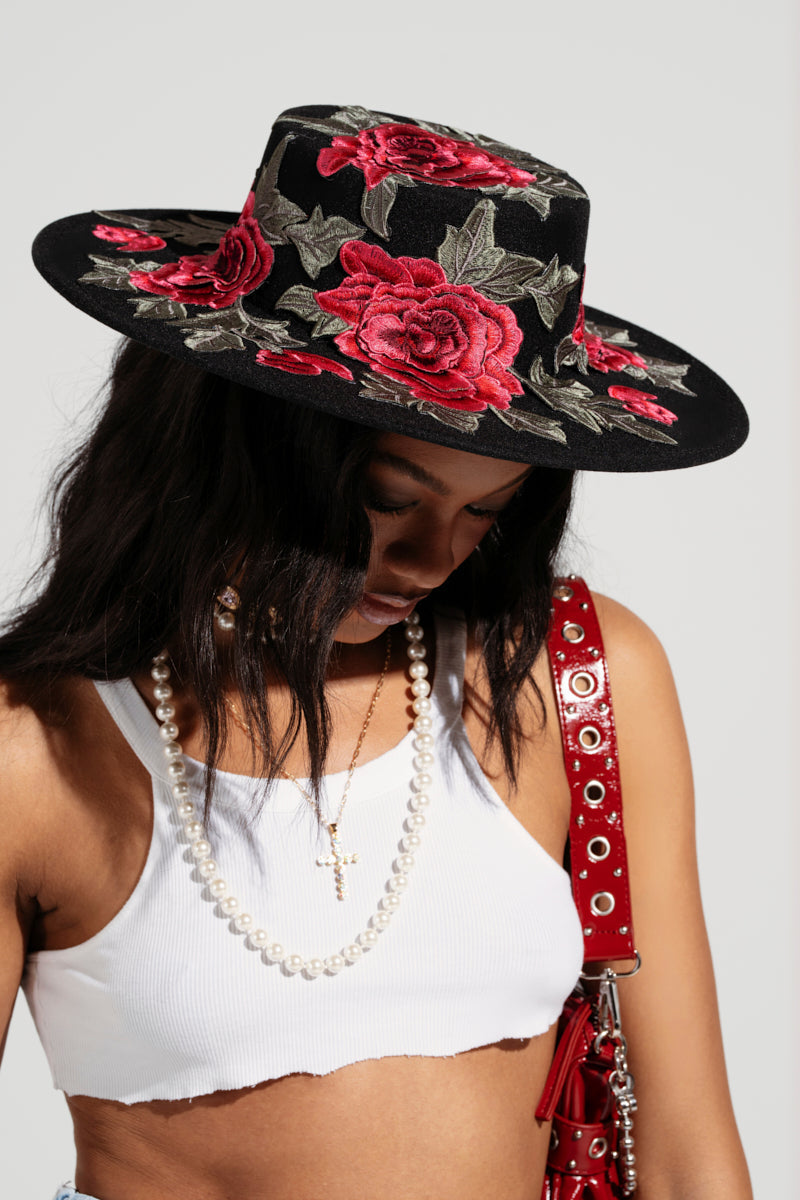 ALIYA FLORAL BRIM HAT – AKIRA