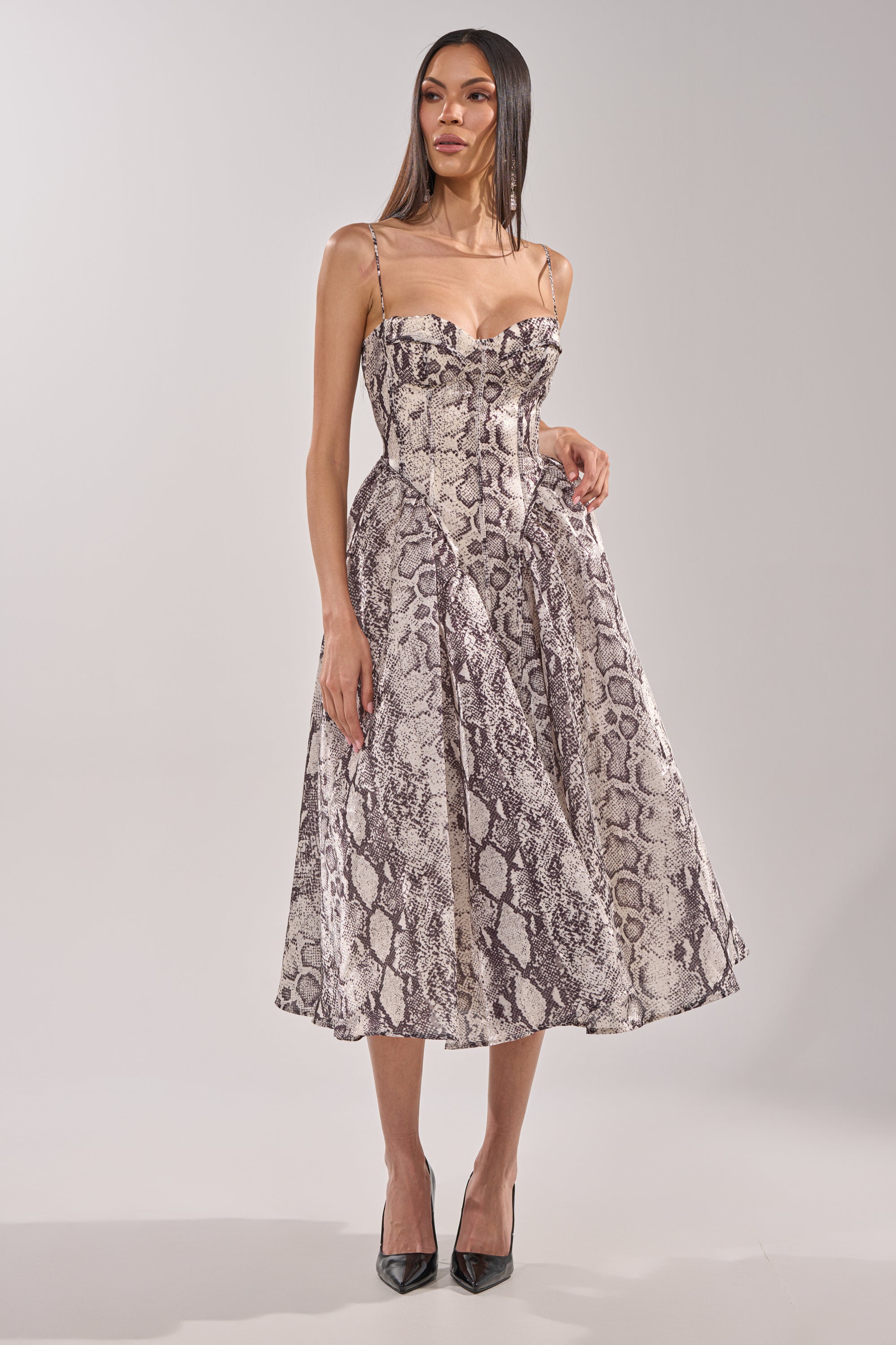 AKIRA Snake Babe Maxi Dress