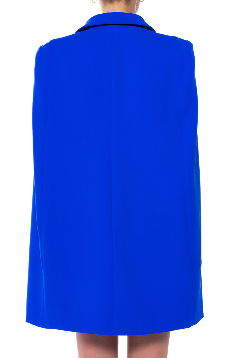 Extra View A La Mode Mini Cape Blazer Dress