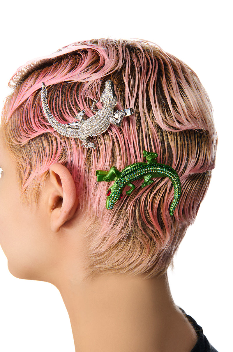 ALLIGATOR AND CROC HAIR CLIPS view 0