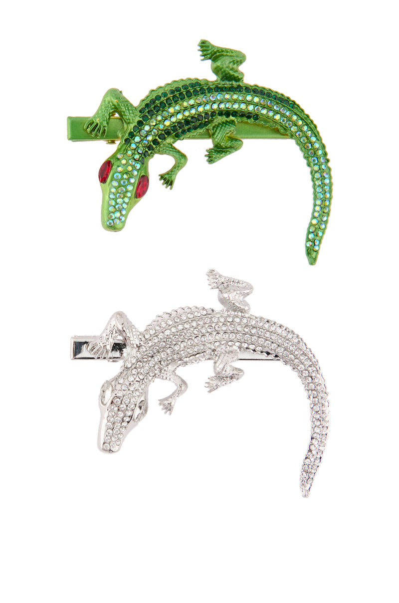 Side View Alligator And Croc Hair Clips
