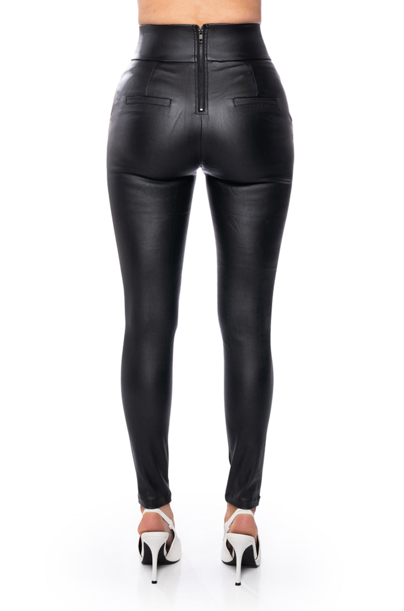 Extra View Ammo X Akira Big Booty High Waist Pleather Pant With 4 Way Stretch