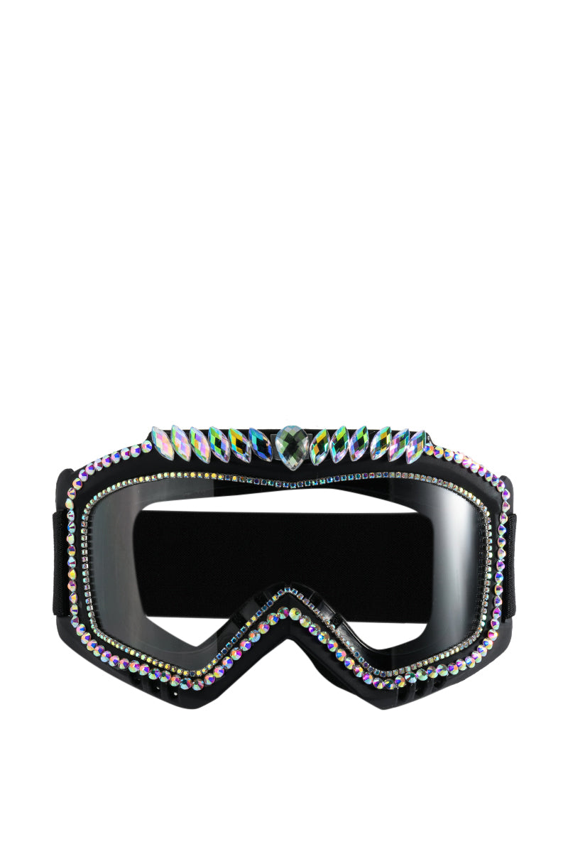 Side View Apres Embellished Ski Goggles
