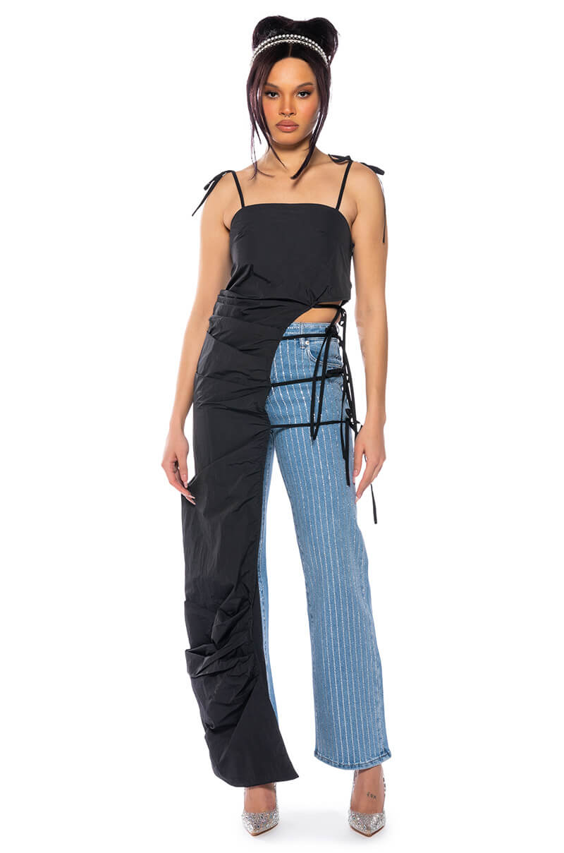 ASH TIE DETAIL SLEEVELESS MAXI TOP view 0