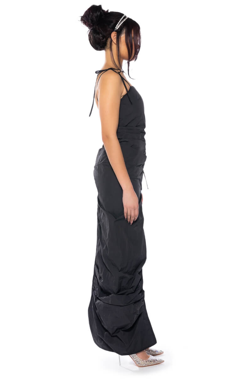 Back View Ash Tie Detail Sleeveless Maxi Top