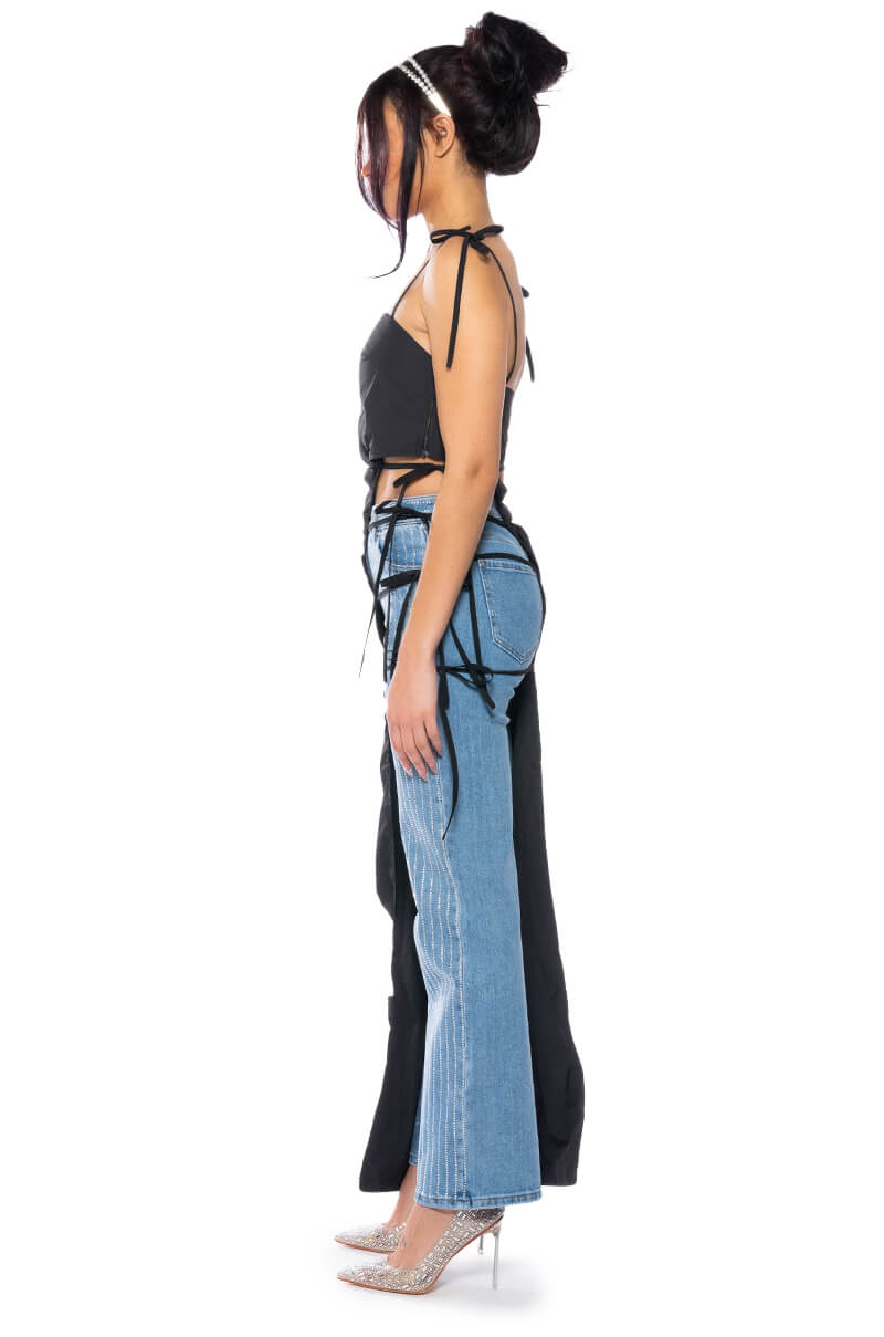 Full View Ash Tie Detail Sleeveless Maxi Top