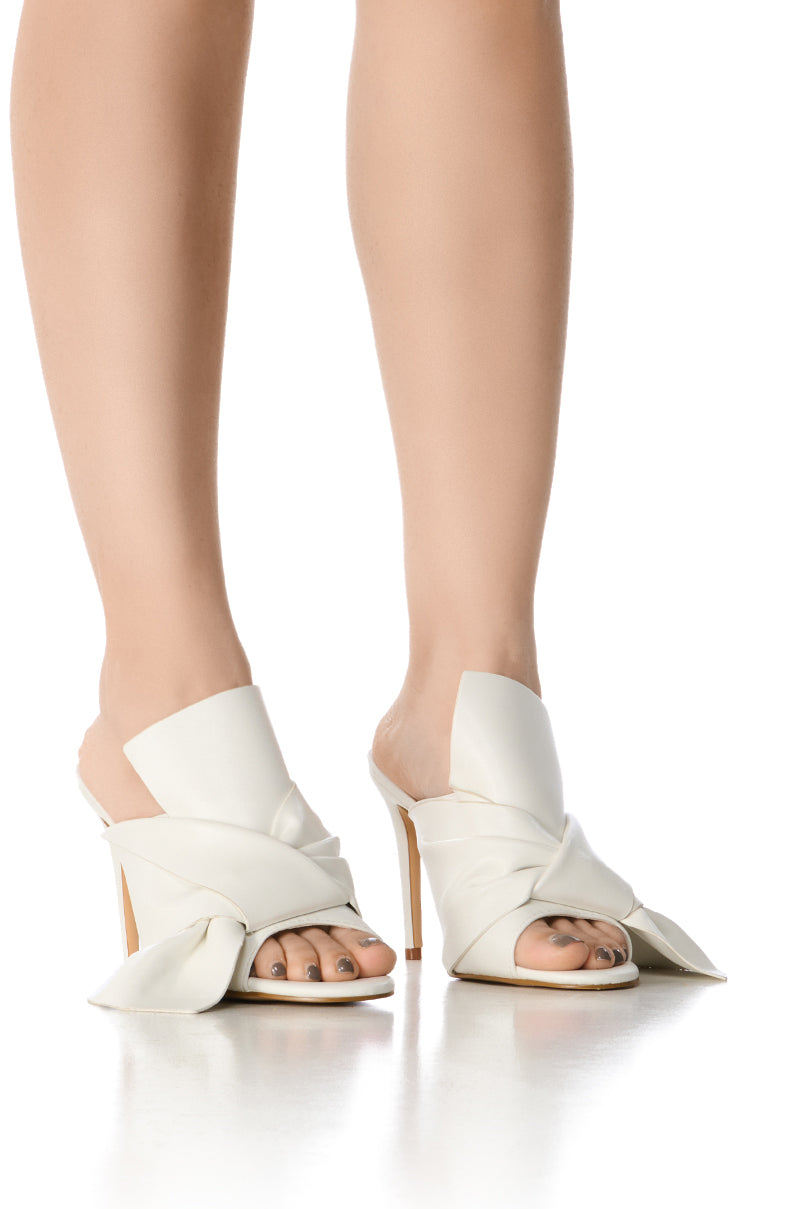 AZALEA WANG CANDYCOATED MULE SANDAL IN WHITE view 0