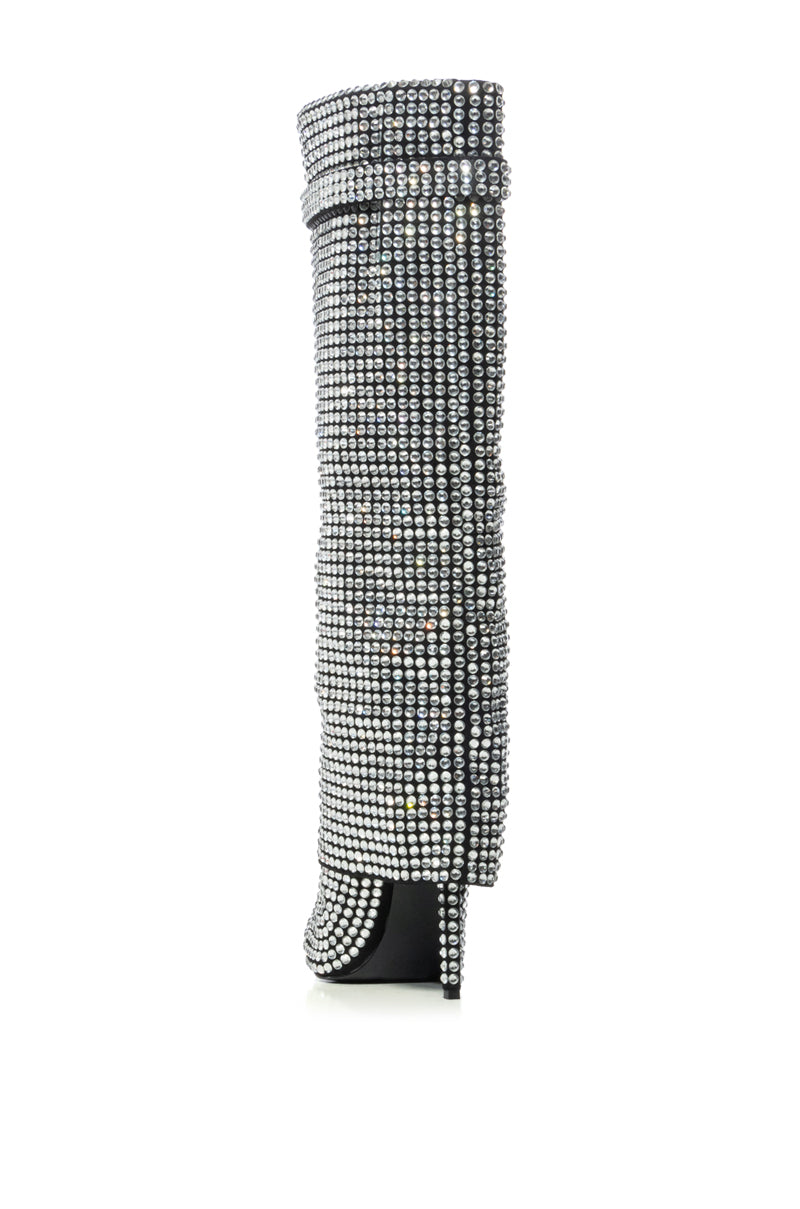 Detail View Azalea Wang Hemlock Silver Round Diamond Boot