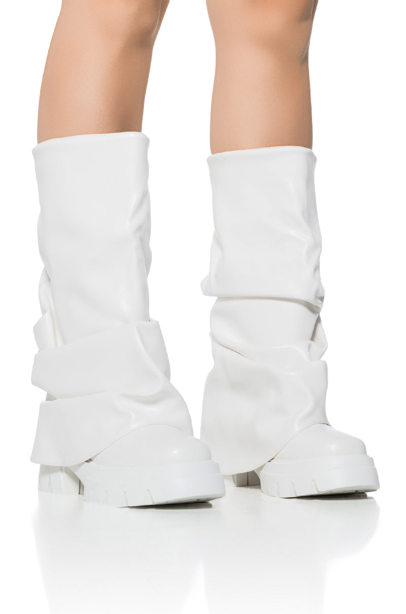 AZALEA WANG MATE MID CALF BOOT IN WHITE view 0