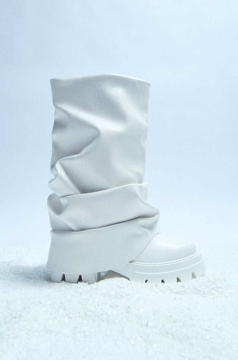 Extra View Azalea Wang Mate Mid Calf Boot In White