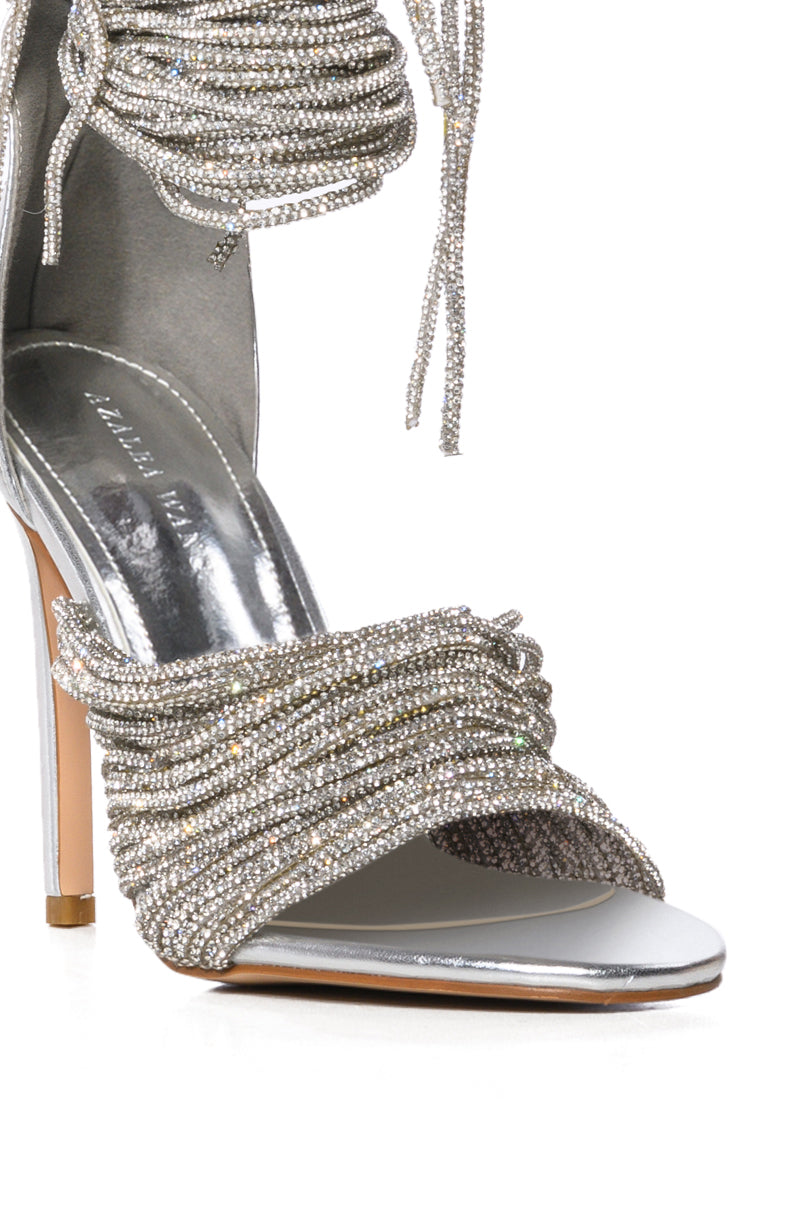 Full View Azalea Wang Miffy Silver Stiletto Sandal