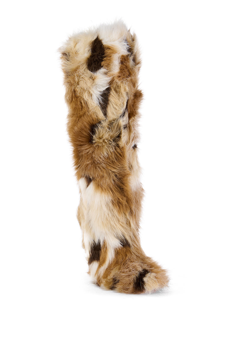 Detail View Azalea Wang Upsetter Multi Furry Boot