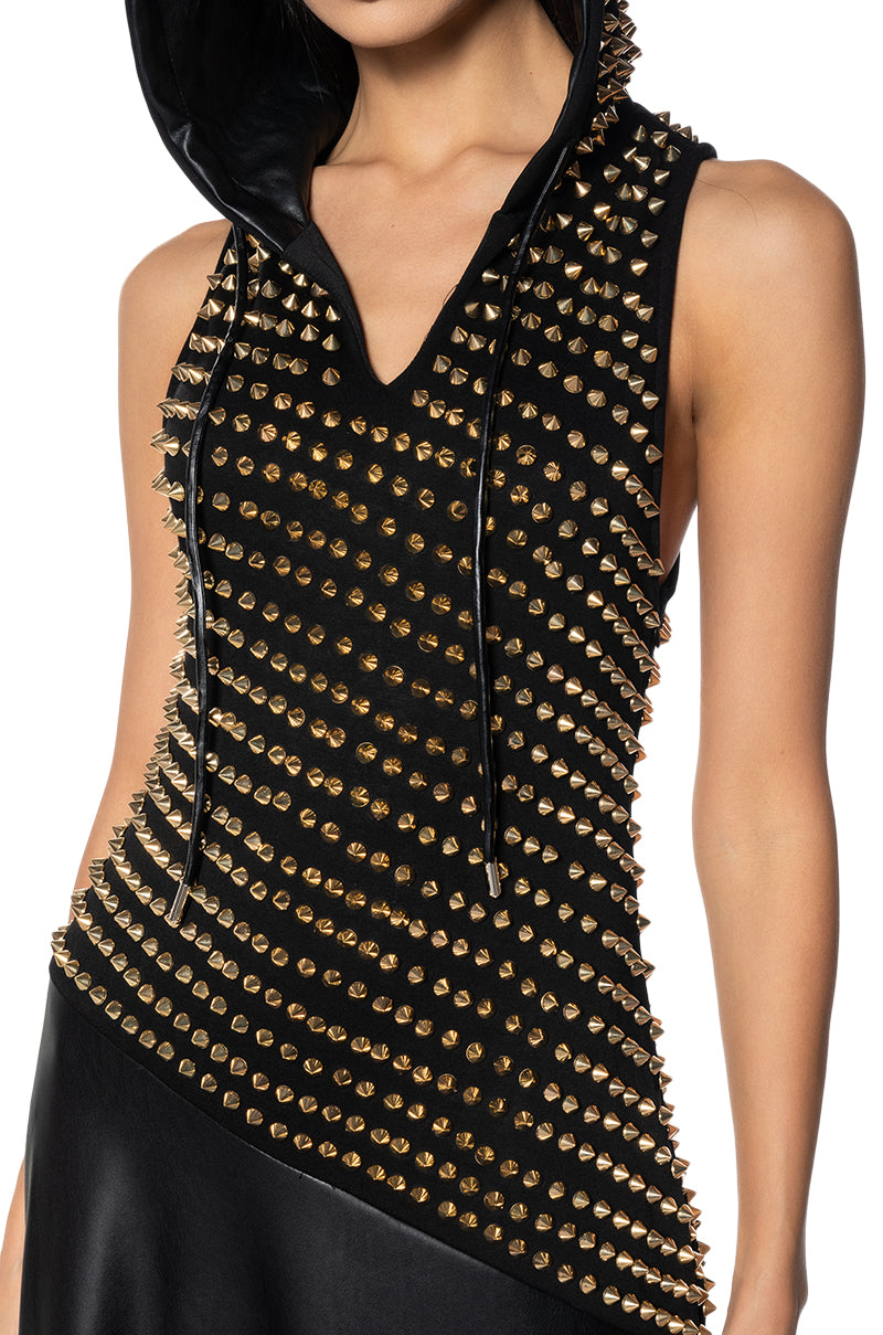 Extra View Bondi Spiked Hoodie Maxi Dress