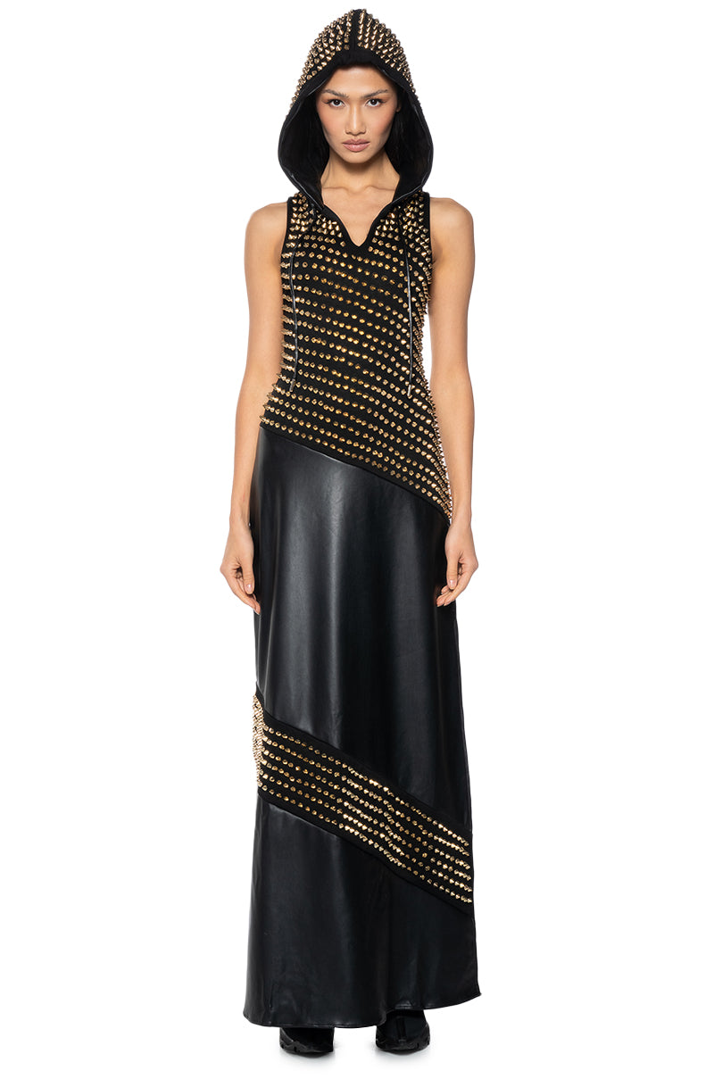 Extra View Bondi Spiked Hoodie Maxi Dress