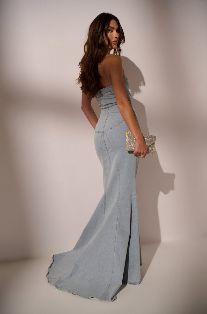 CALL ME BRITNEY DENIM MAXI DRESS – AKIRA CALL ME BRITNEY DENIM MAXI DRESS – AKIRA