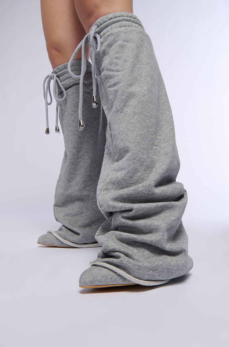 CARIO GREY SWEATPANT BOOT - Main Image