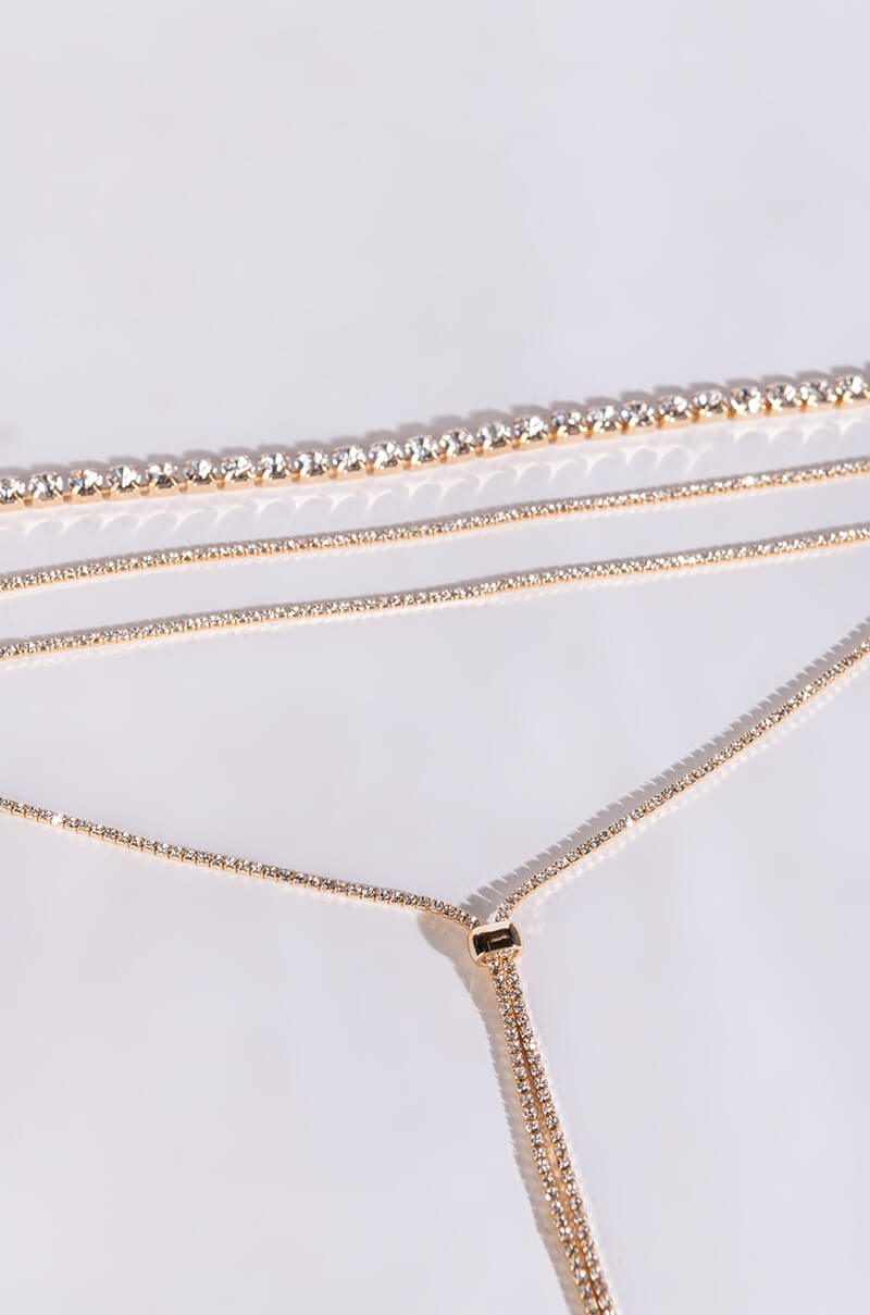 Back View Cece Icy Lariat Choker