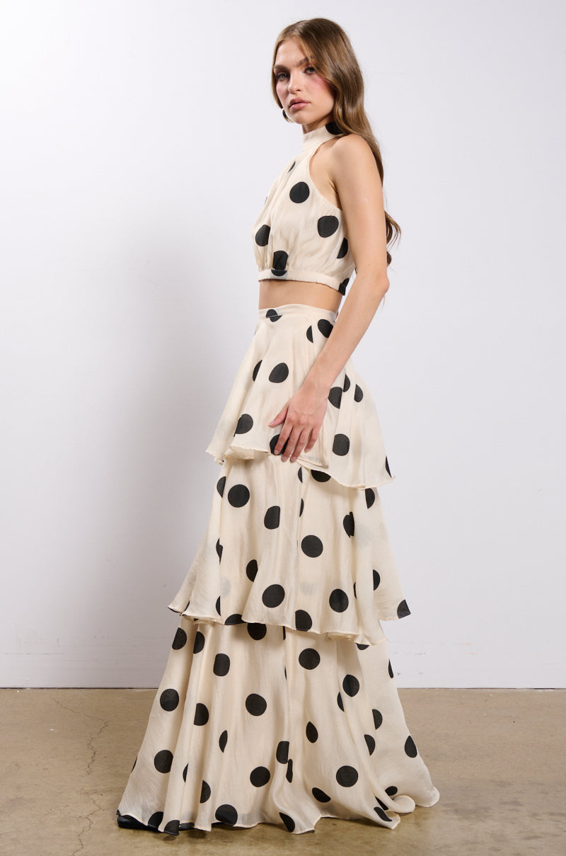 Detail View Chic Af Polka Dot Dress Set
