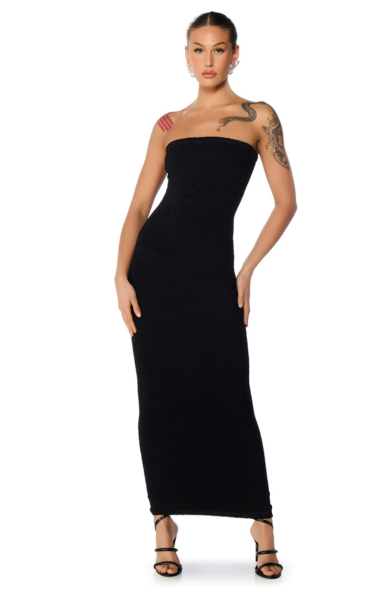 CINCH ME IN KNIT TUBE MAXI DRESS IN BLACK – AKIRA CINCH ME IN KNIT TUBE MAXI DRESS IN BLACK – AKIRA