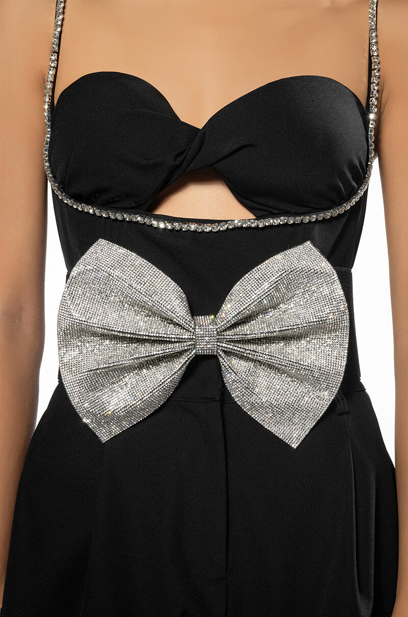COMPLETE THE LOOK RHINESTONE BOW BELT – AKIRA - Main Image