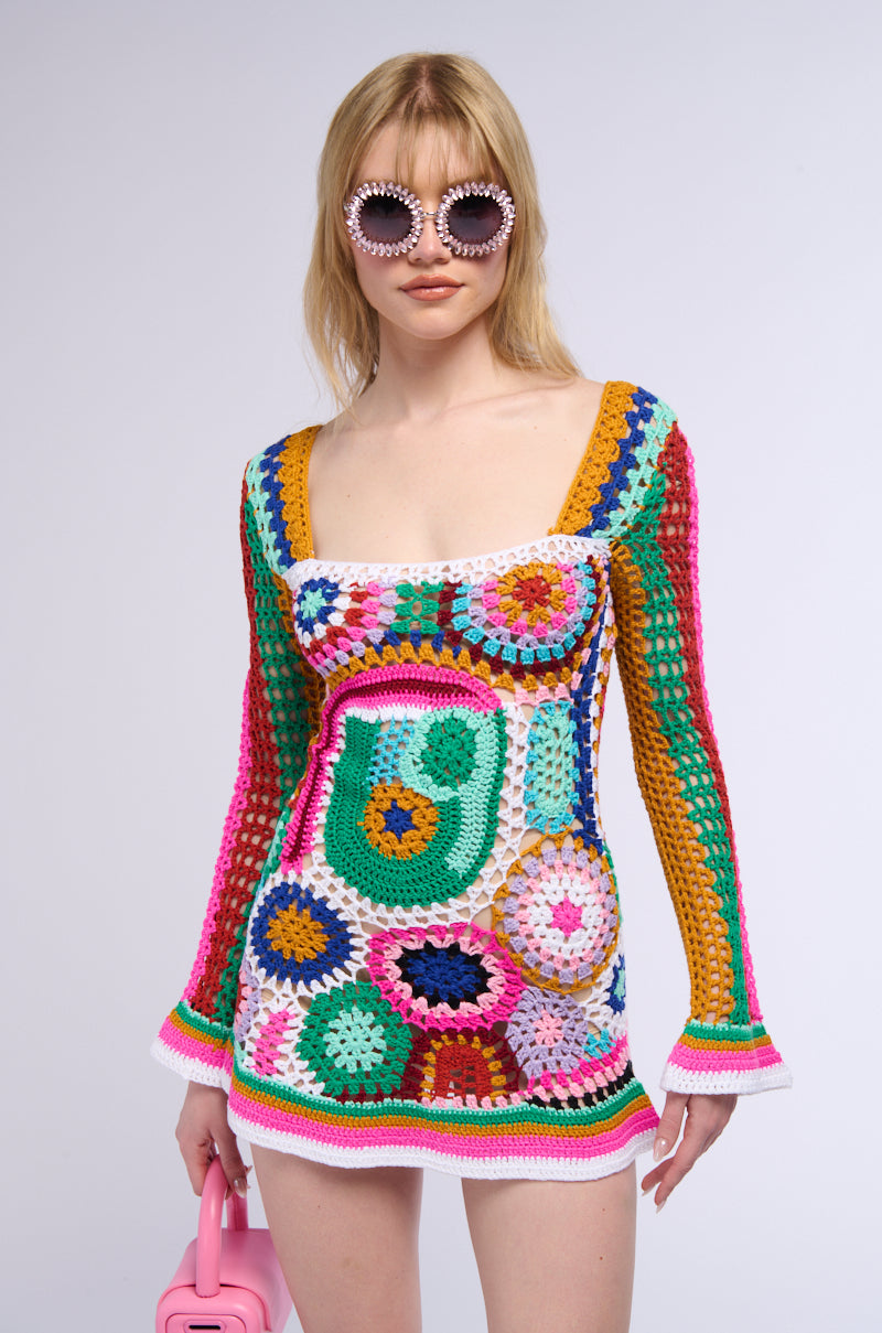Keeping Up With Charming Knit Colorblock Mini Dress
